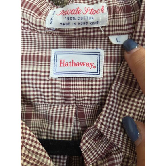 Mens Vintage Hathaway Button Up Large - Picture 11 of 16